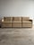 Vintage three-piece modular sectional sofa with squared arms and a low, grounded profile. Original patterned upholstery in...