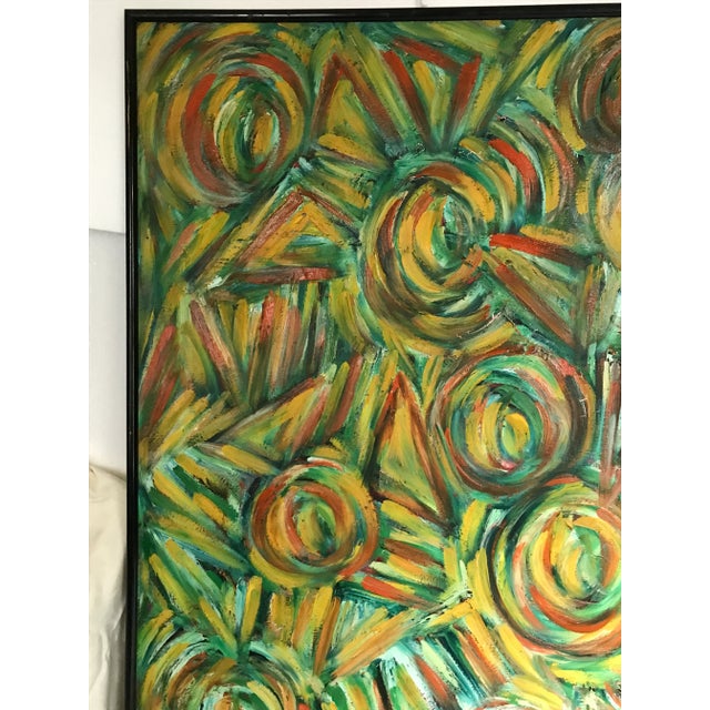 Fireworks Original Abstract Expressionist Oil Painting on European Linen by Monique Nichols For Sale - Image 4 of 12
