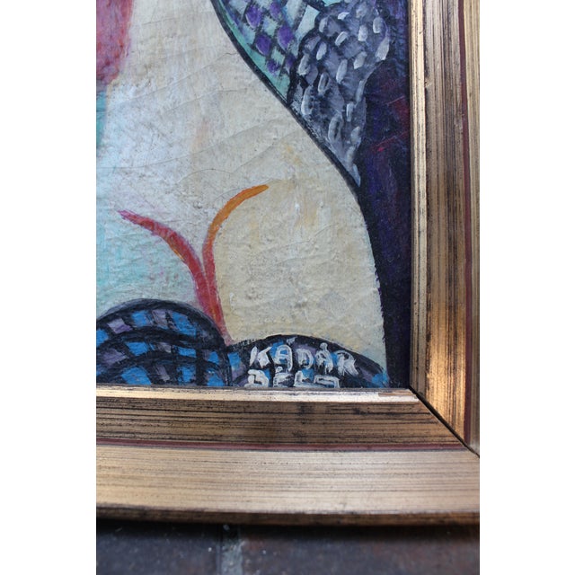 1930s 1930s Modernist Hungarian Style Oil Painting Nude Female Homage to Béla Kádár Framed For Sale - Image 5 of 8