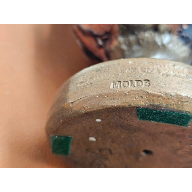 Beige Ceramic Fish Vase, 1890s For Sale - Image 8 of 13