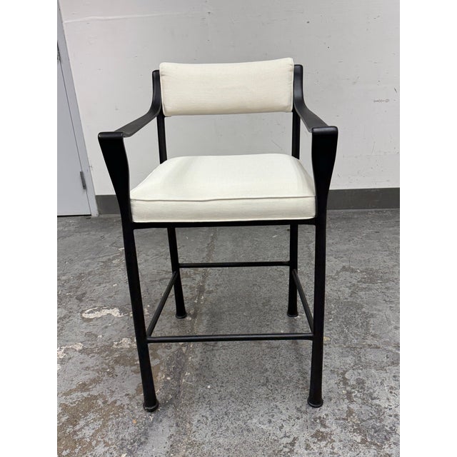 Design Plus Gallery presents the Rodez Barstool by Alfonso Marina. This barstool has a sculptural black frame with arched...