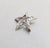 Kramer Vintage 1950s Signed Kramer of Ny Rhodium Plated Clear Rhinestone Star Brooch For Sale - Image 4 of 10