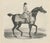 Maxim Gauci, Sedbury Equestrian Horse & Rider Portrait, 1840, Lithograph For Sale