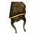 This is a wonderful hand painted Italian side table with a handy single drawer. It has ablack lacquer foundation with gilt...