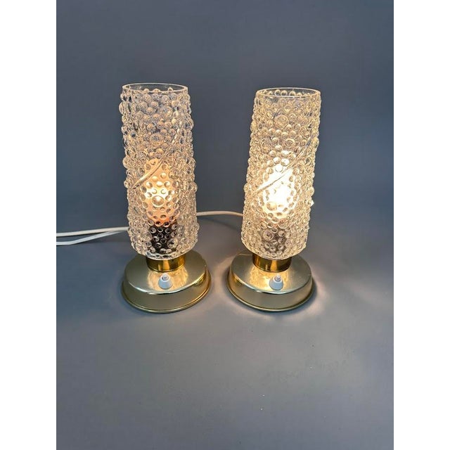 A set of small table lamps in the Space Age and Hollywood Regency style, originating from Germany in the 1970s. Their...