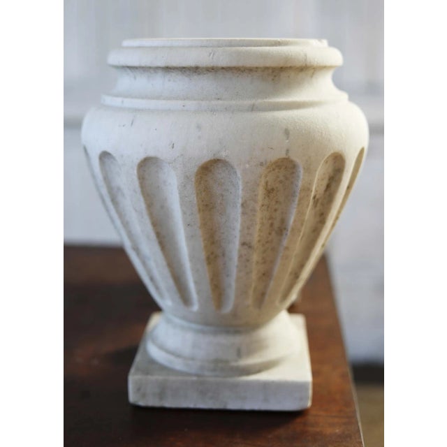 Italian Marble Urns - Neo-Classical Style - A Pair For Sale - Image 9 of 12