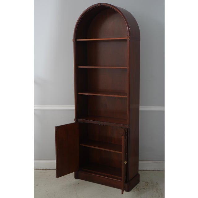 Traditional Baker Mahogany Dome Top Open Bookcase For Sale - Image 3 of 16
