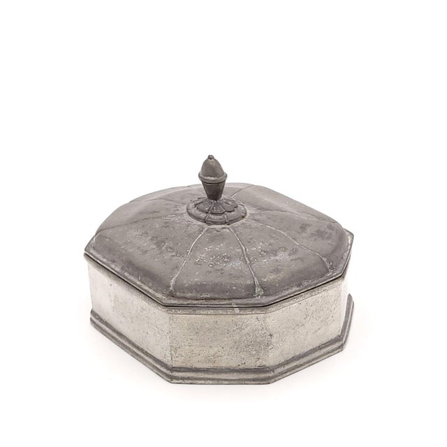 1970s Octagonal Pewter Box, France Circa 1970 For Sale - Image 5 of 11