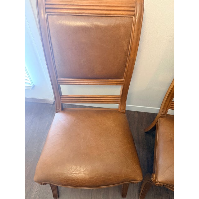 Beautiful pair of chairs handmade in Thailand for Bernhardt Furniture Company. Inspired by the Empire, Regency and...