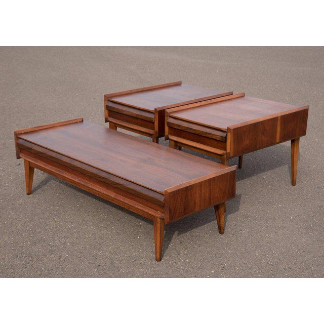 First Edition Lane Coffee Table Attributed To Andre Bus Chairish