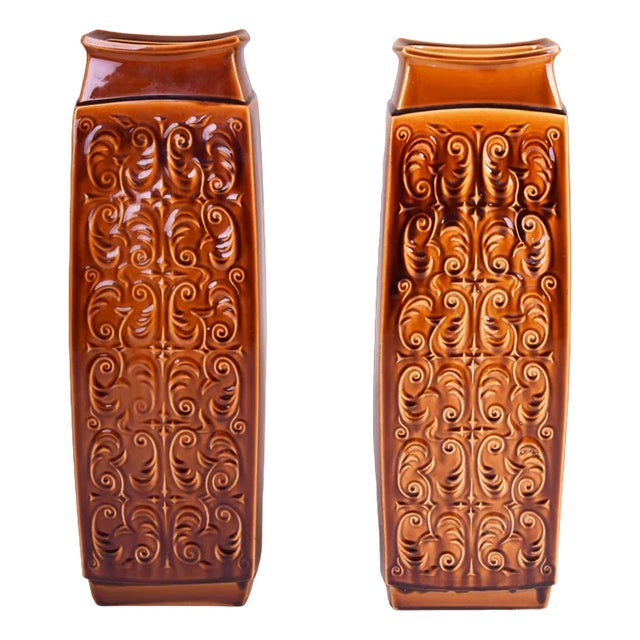 Mid-Century Ceramic Vases attributed to Ditmar Urbach, Czech, 1950s, Set of 2 For Sale