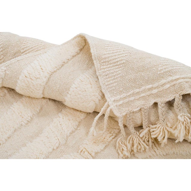 Textile Hand-Knotted Wool Rug by Azele Studio For Sale - Image 7 of 12