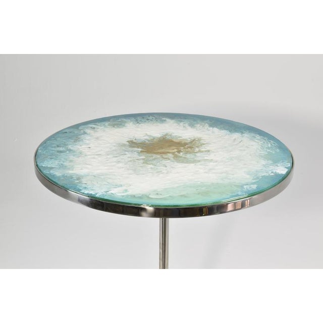 Halcyon S Trio of Tables in Brass by Jonathan Amar Studio, Set of 3 For Sale - Image 4 of 10