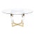 Mecox Acrylic and Brass Dining Table For Sale