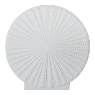 Mid-Century Modern Heinrich Germany Matte & Glazed White Porcelain Op Art Vase For Sale
