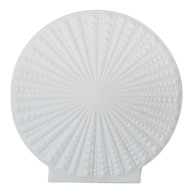 Mid-Century Modern Heinrich Germany Matte & Glazed White Porcelain Op Art Vase For Sale
