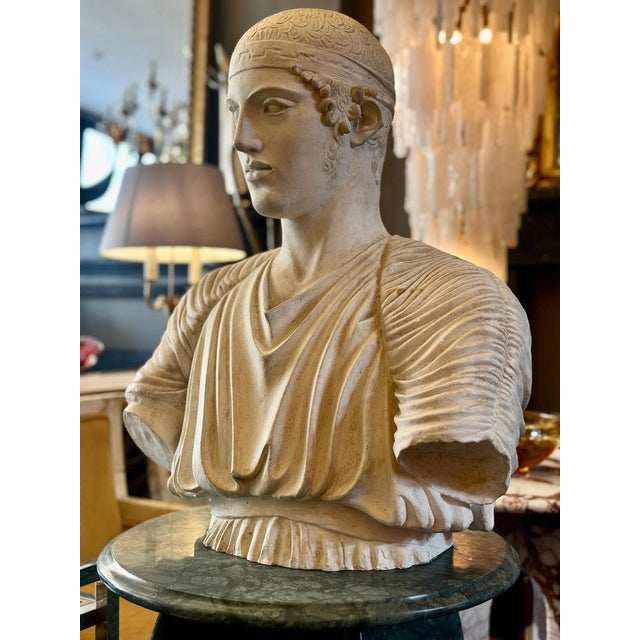 Unknown, The Charioteer of Delphi, 19th Century, Plaster For Sale - Image 11 of 14