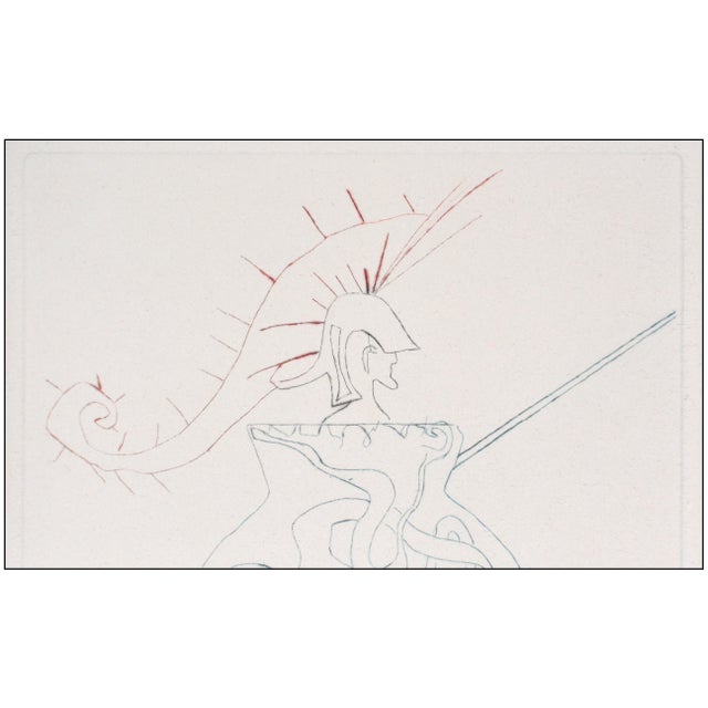 Surrealism 1971 Troliur and Cressida Surreal White Drypoint Salvador Dalí For Sale - Image 3 of 6