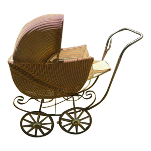 Antique Victorian Wicker Infant Pram