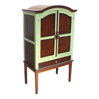 Tiki Bamboo Cabinet with Two Doors and Drawer, 1970s For Sale