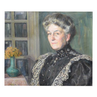 Henriette Hahn-Brinckmann, Portrait of an Elderly Woman (Widow), 1908, Oil Painting on Canvas, Framed For Sale