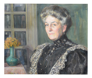 Henriette Hahn-Brinckmann, Portrait of an Elderly Woman (Widow), 1908, Oil Painting on Canvas, Framed