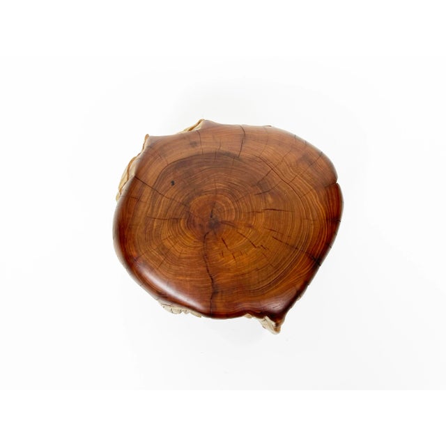 Vintage hand made natural edge lidded box. Beautifully finished lid opens to reveal a hidden padded storage compartment....