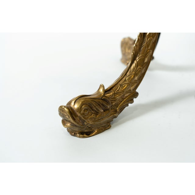 Goldenrod Hollywood Regency Koi Brass Coffee Table, 1970s For Sale - Image 8 of 9