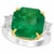 AGL Certified 10.25 Ct Colombian Emerald & Diamond 18 Kt Gold Two-Tone Ring For Sale - Image 15 of 18
