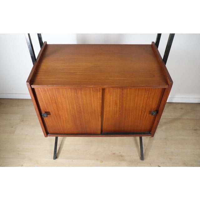 Vintage Modular Bookcase in Wood and Metal, Italy, 1960s For Sale - Image 11 of 18