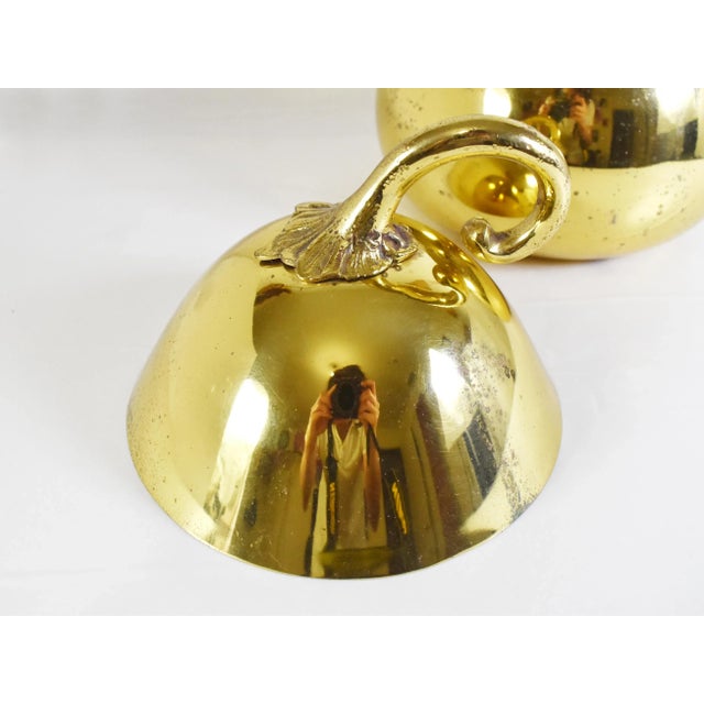 Mid 20th Century Vintage Brass Pearl Ice Bucket Handmade in Italy For Sale - Image 5 of 13