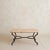 French Hand-Forged Wrought Iron + Ochre Marble Coffee Table, 1950s For Sale - Image 4 of 11
