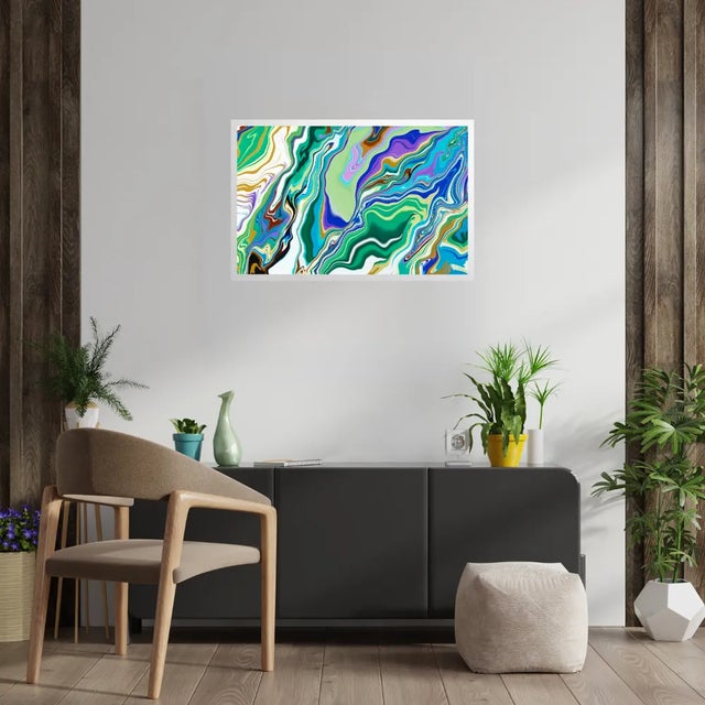 Created by South-African born artist, Bianca Meyrick Kies, Ryu Ga Gotaku' Hahnemuhle Fine Art Print is in an abstract art...
