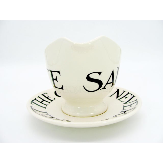 2010s 2010 2012 Emma Bridgewater Black Toast & Marmalade Gravy Boat and Underplate - 2 Piece For Sale - Image 5 of 9