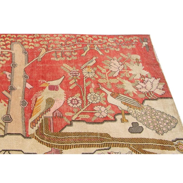 Textile Antique Handmade Samarkand Rug Ca.1900 - 8'7'' X 5'4'' For Sale - Image 7 of 8