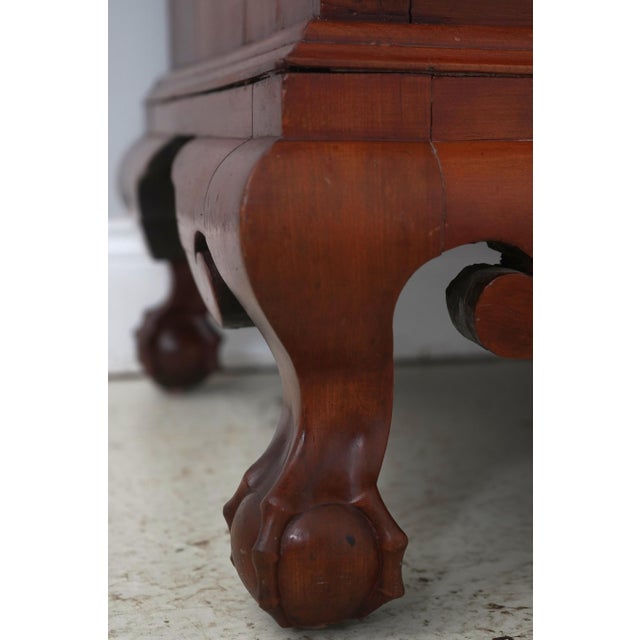 Antique 18th Century Clawfoot Cherry Queen Anne Highboy Chest on Chest For Sale - Image 9 of 18