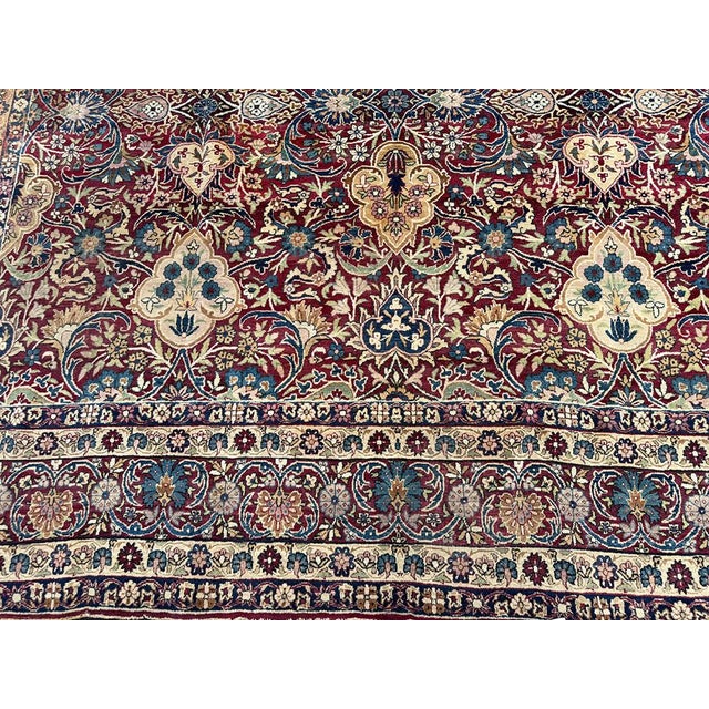 Late 19th Century A Stunning 19th Century Allover 10' X 13' Persian Lavar Kirman Rug For Sale - Image 5 of 12