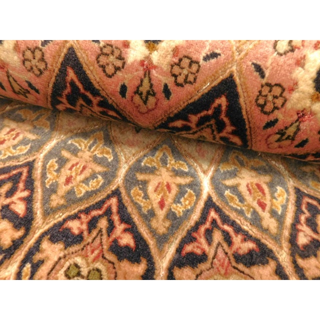 Rare Vintage Round Northwest Persian Tabriz Rug With Silk Highlights. 6'6"x 6'6" For Sale - Image 10 of 15