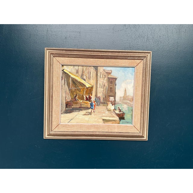 Knut Norman, Venice, 1950s, Oil on Panel, Framed For Sale - Image 8 of 11