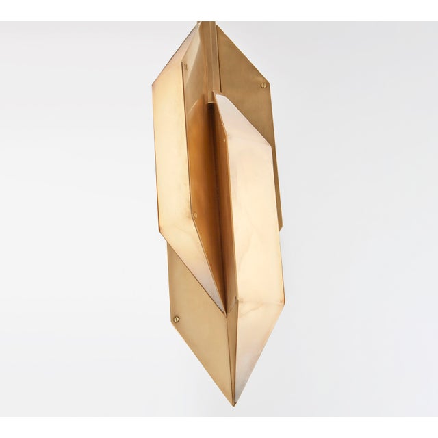 Ophelion Small Pendant in Antique-Burnished Brass with Alabaster Designer: Kelly Wearstler Fixture Height: 22.75" Min....