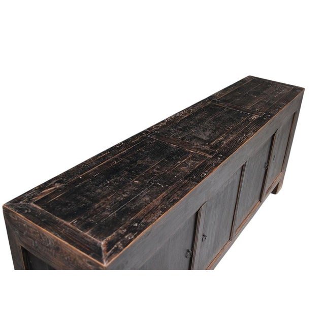 Chinese Vintage Distressed Reclaimed Wood Sideboard Cabinet 27 For Sale - Image 3 of 4