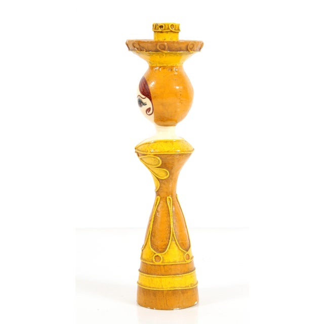 Mid 20th Century Vintage 1960's Gemma Taccogna Mexican Paper Mache Candle Stick Holder For Sale - Image 5 of 8