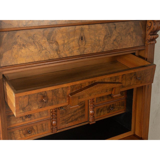 Brown Vintage Secretaire in Wood For Sale - Image 8 of 14