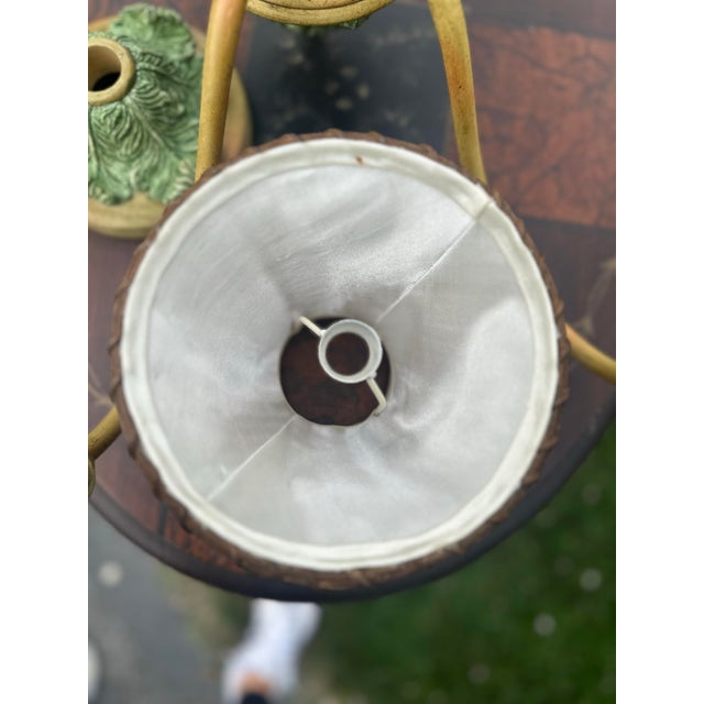 1980s 1980s Regency Style 6 Light Palm Tree Chandelier For Sale - Image 5 of 9