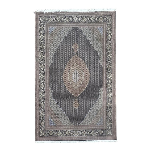 Fine Persian Tabriz Mahi Fish Wool & Silk Rug 8’2” X 11’7” For Sale