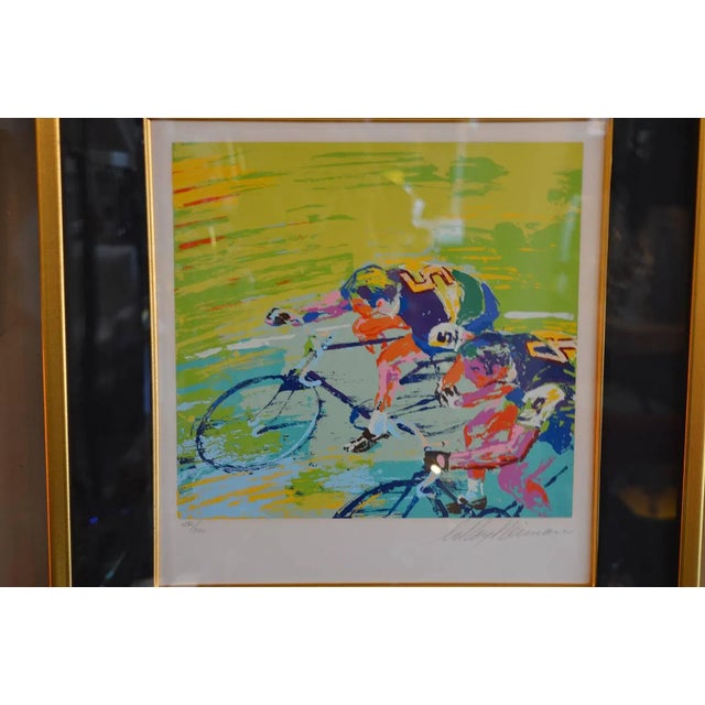 Leroy Neiman Bicyclists. Signed in pencil and numbered 292/300.
