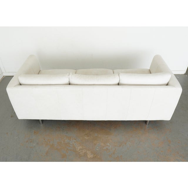 White Bernhardt Grayson Leather Sofa For Sale - Image 8 of 15