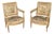 Pair 19th Century French Louis XVI Giltwood Aubusson Armchairs For Sale