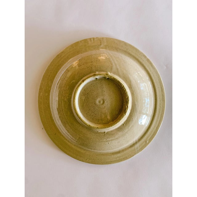 Late 20th Century Late 20th Century Italian Style Hand Painted Studio Pottery Bowl For Sale - Image 5 of 7