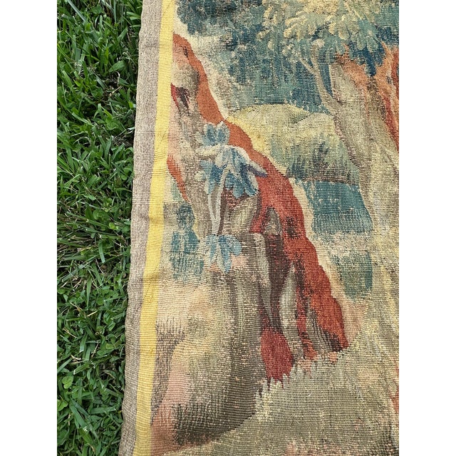 Very Large 19th Century Antique French Verdure Tapestry For Sale - Image 11 of 15